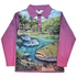 Children's Tropical Pink Long Sleeve Fishing Shirt