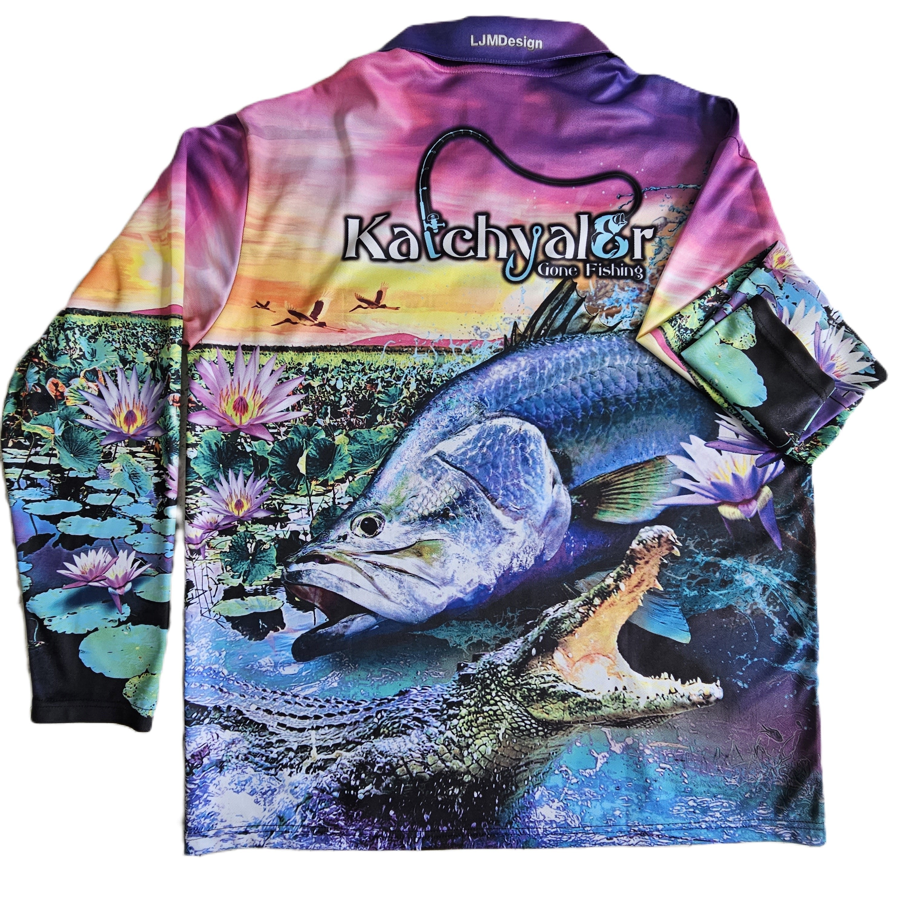 Children's Barra Billabong Sunset Long Sleeve Fishing Shirt