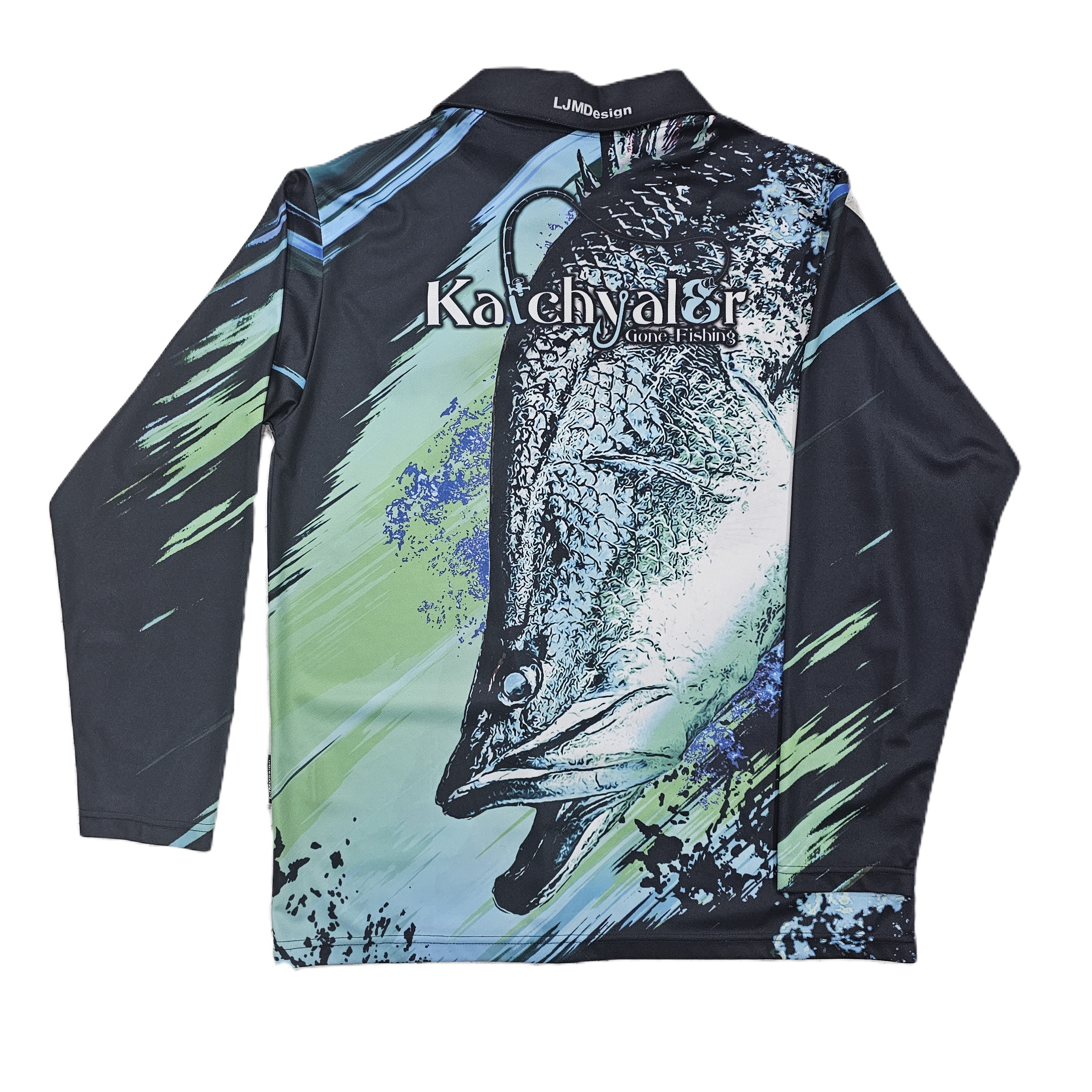 Children's Barra Flash Teal Long Sleeve Fishing Shirt