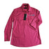 Ladies Hot Pink Pilbara Long Sleeve 3/4 Closed Front Shirt