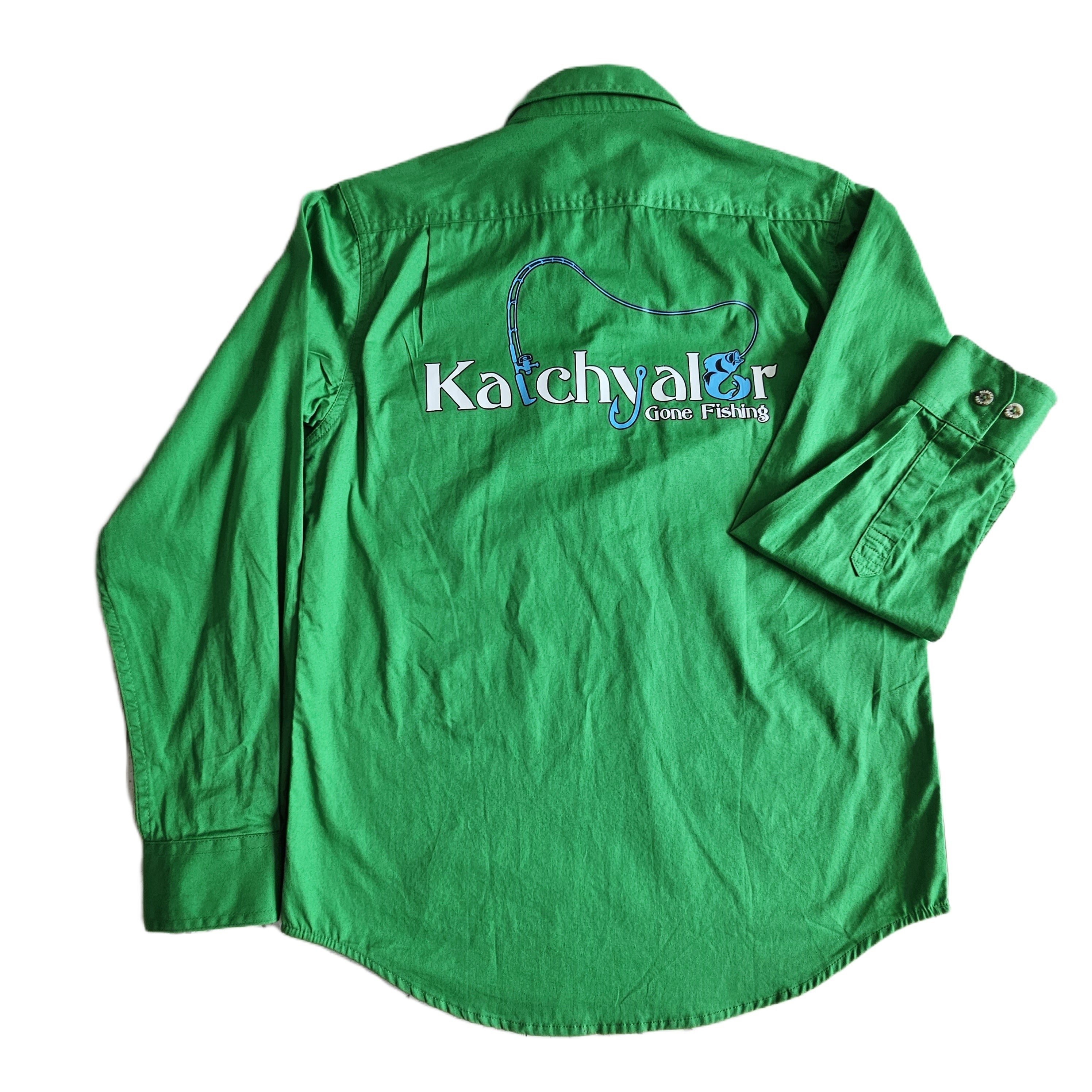 Childrens Emerald Pilbara Long Sleeve 3/4 Closed Front Shirt