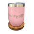 Laser Engraved Pink Stemless Wine Cups