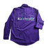 Mens Purple Pilbara Long Sleeve 3/4 Closed Front Shirt