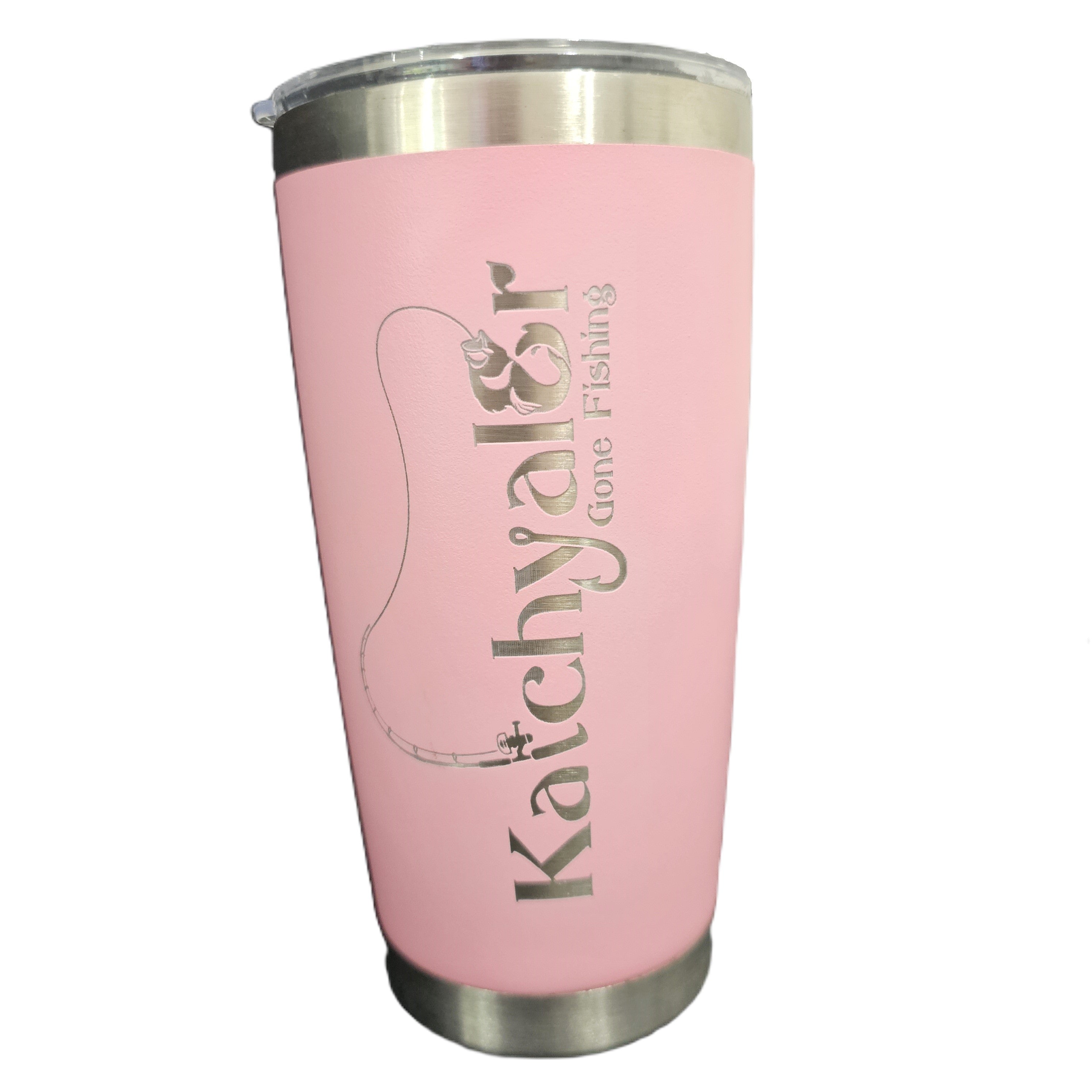 Laser Engraved Pink 20oz Insulated Tumbers